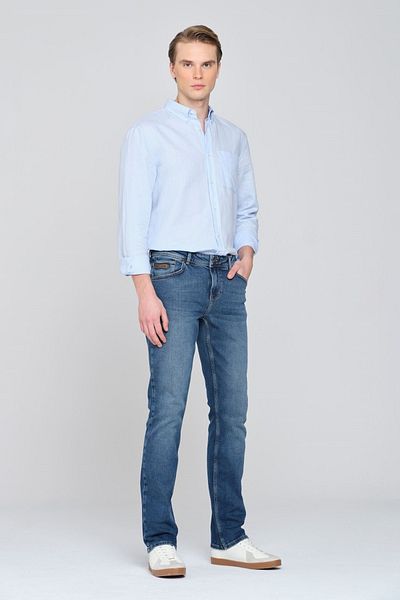 Pantamo Jeans Сини обикновени прави мъжки дънки