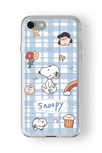Space Star iPhone 6 Plus ve 6s Plus Uyumlu Snoopy Tasarım Baskılı Şeffaf Kılıf