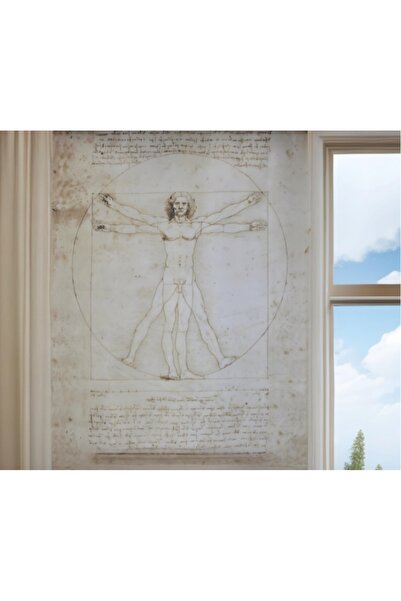 Evpex Vitriuvus Adam Baskılı Vintage Tül Perde