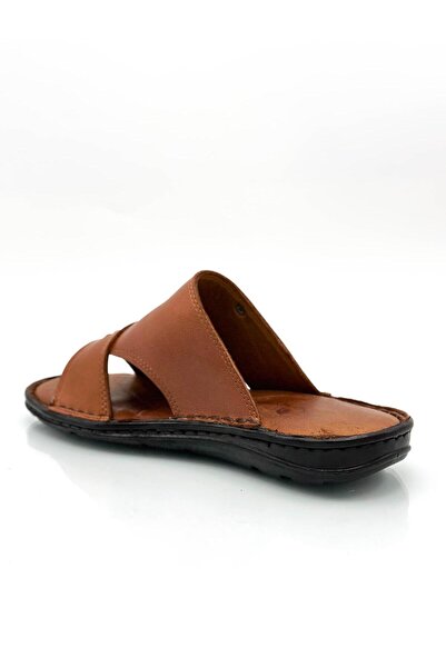 Moda Anna Γνήσιο πραγματικό δέρμα Ανδρικές Παντόφλες Ελαφριές Παντόφλες Δερμάτινο Μαύρισμα