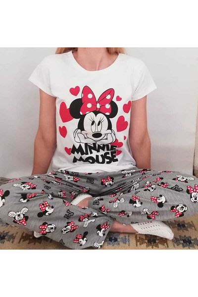 dressmix Set pijamale din bumbac cu mâneci scurte imprimate