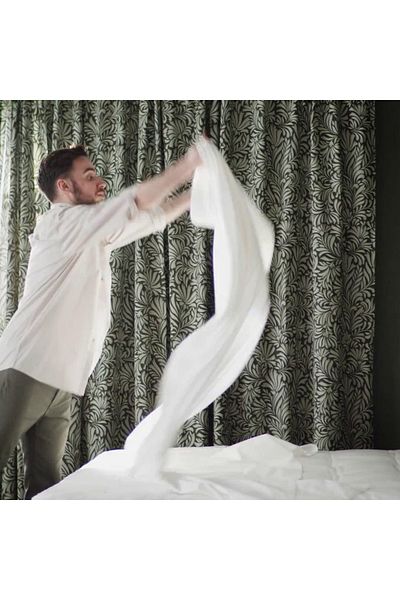 IKEA sheet with elastic band, white, 140x200 cm