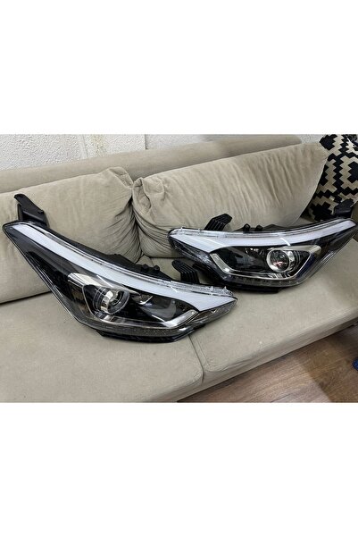 NS Nilser Auto Parts Hyundai i20 Sağ Sol Far Lambası LEDLİ MERCEKLİ 2014-2019