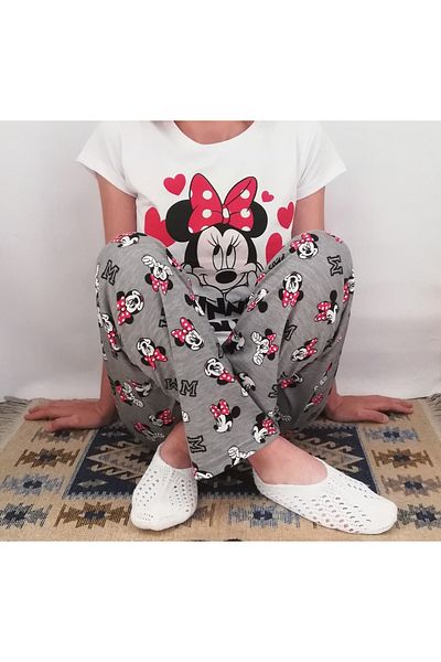 dressmix Set pijamale din bumbac cu mâneci scurte imprimate