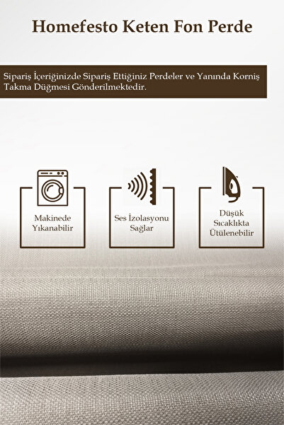 Homefesto Modern Linen Background Curtain Gray Curtain Pleatless Extra-forced Sunshade 140 x 260 cm