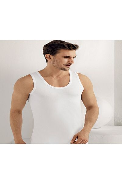 Şahinler Ανδρικό λευκό 100% βαμβάκι Φαρδύ λουράκι Tank Top νέα σεζόν