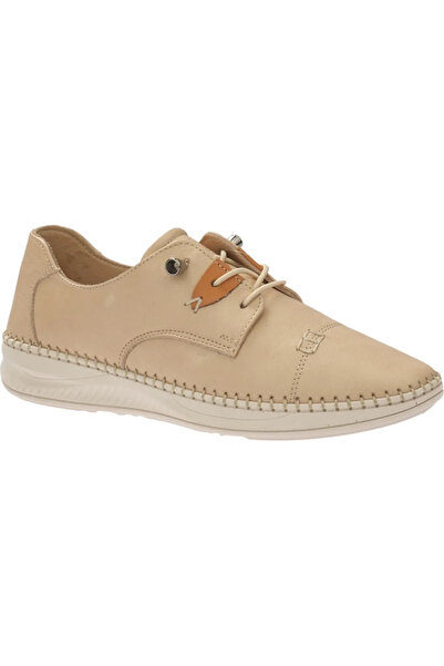 Voyager 9523-1 Бежеві шкіряні жіночі туфлі - для щоденного використання