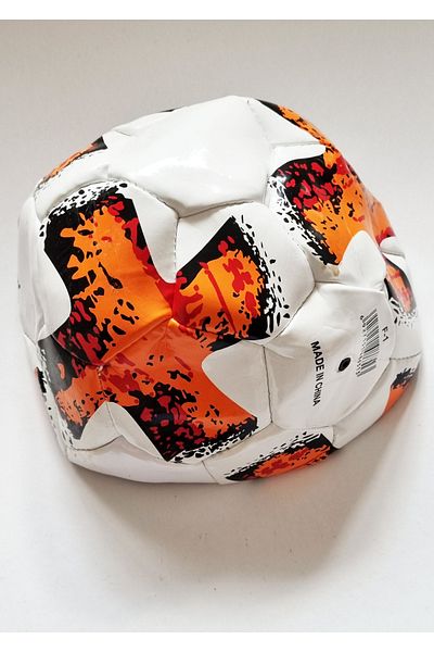Mahi Max Stitched Perfect Ball PVC Soccer Ball - Color Pattern Selected - Non-Inflated Comes Without Air 1 Piece