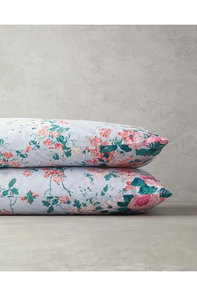 English Home Mystic Rose 2-Piece Pillow Case Blue