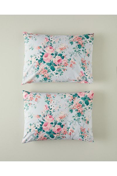 English Home Mystic Rose 2-Piece Pillow Case Blue