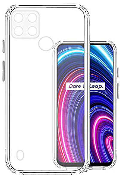 CEPSTOK Realme C25y Kılıf Şeffaf Kamera Korumalı Esnek Yumuşak Silikon