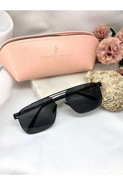 Di Caprio Gamo Rectangle Black Women's Sunglasses