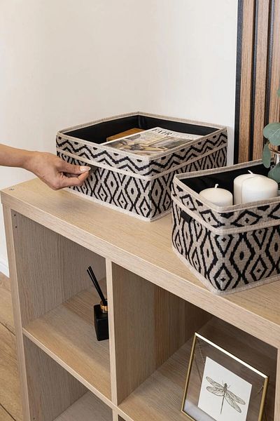 ModernAVM BOHE 2-PIECE DRAWER AND SHELF ORGANIZER CART BOX ORGANIZER