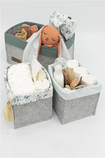 mordesign 3-Piece Drawer and Cabinet Laundry Organizer Set - Foldable Storage Box for Kids Room