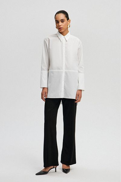 Touché Privé WIDE CUFF OVERSIZE POPLIN TUNIC