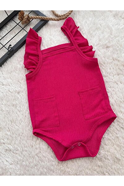 BAHNUR رومبير فوشيا - بذلة أطفال بجيوب