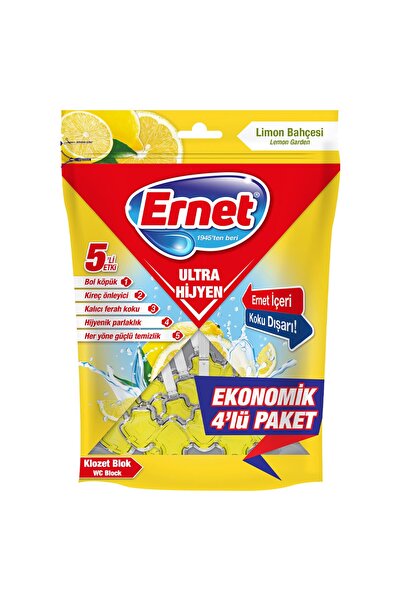 Ernet Ultra Hijyen Limon Bahçesi Klozet Blok 4x50g