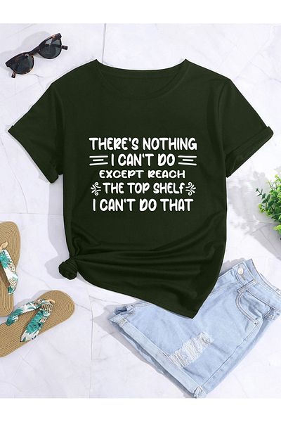 aynewmoda oversize THERE'S NOTHING I CAN'T DO printed printed T-shirt