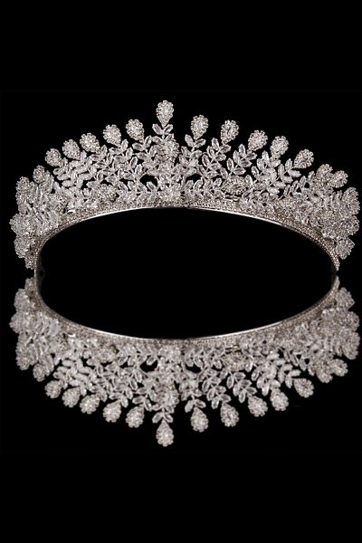 Hayalperest boncuk Zircon Stone Bridal Wedding and Henna Crown for Elegance and Elegance