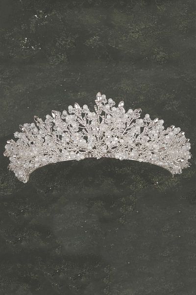 Hayalperest boncuk Shimmering Zircon Crown Bridal Princess Crown For Elegant Brides