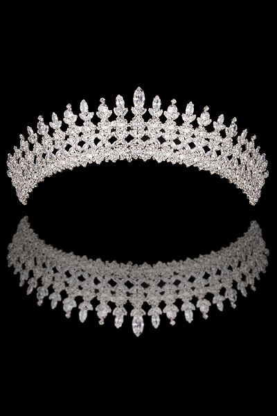 Hayalperest boncuk Princess Bridal Zircon Crown with Shiny Zircon Stone Special Design Bridal Wedding Henna Crown