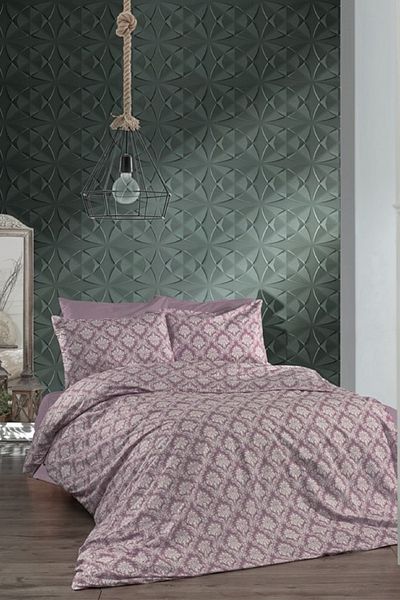 makiteks Комплект калъфка за завивка и възглавница Maki Cotton Lilac Oriental 160x220 см