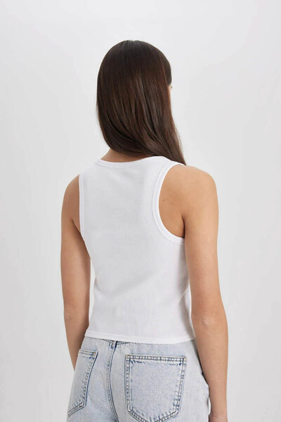 DeFacto Fără mâneci pentru femei tricou Alb A1665ax/wt32