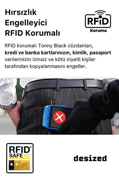 desized Otomatik Mekanizmalı Cüzdan Kartlık Vegan Deri