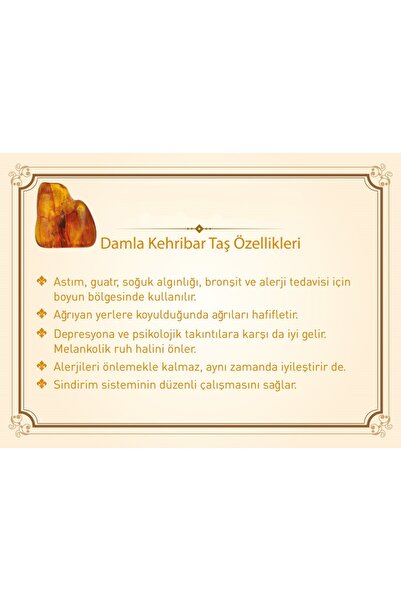 Tesbihane Multicolor Şık Kutulu Özel Seri Natural Damla Kehribar Taşlı Bebek Diş Kolyesi