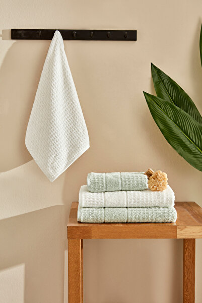 Karaca Home Elna Mint-Offwhite 4-предметний набір для ванної кімнати