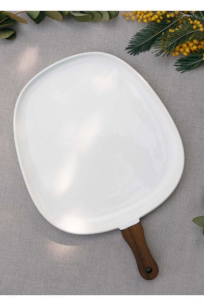 The Mia Woody Porcelain Serving 44x30 cm
