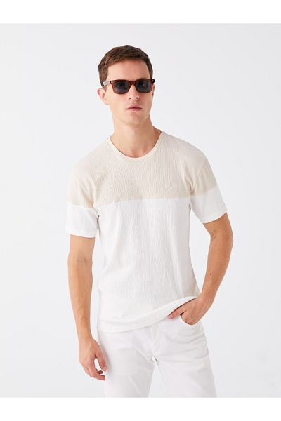 LC Waikiki Crew Neck Short Sleeve Color Block Men's T-Shirt