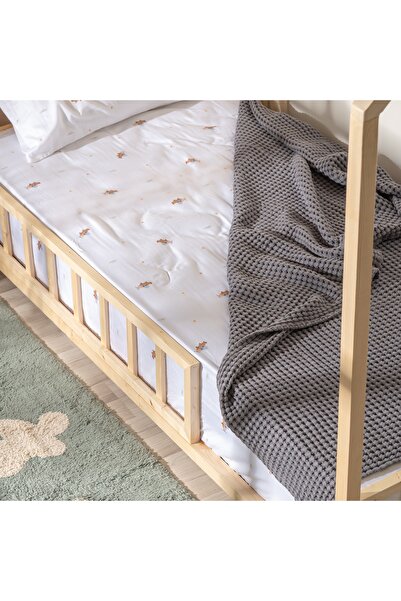 Casadora Baby 100% Cotton Single Thick Waffle Duvet Cover - Dark Gray - 160x220 Cm