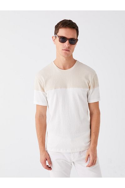 LC Waikiki Crew Neck Short Sleeve Color Block Men's T-Shirt