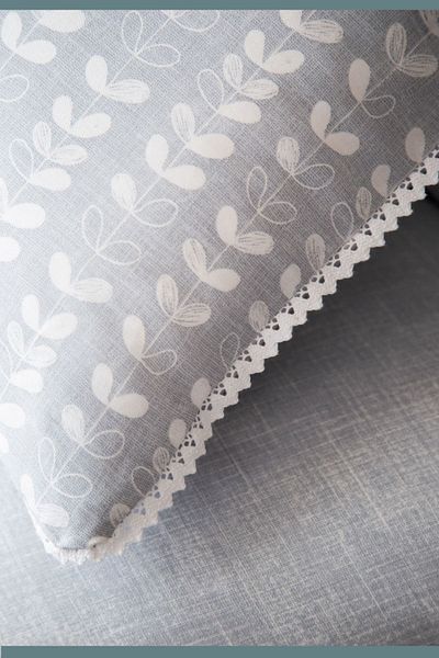Apricitas HOME Set de lenjerie de pat dublu Nancy Blue 100% bumbac creponat