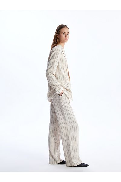 LC Waikiki Standard Fit Striped Wide Leg Women's Trousers