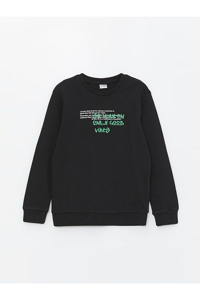 LC Waikiki Boy - Crew Neck and Printed Long Sleeve T-Shirt