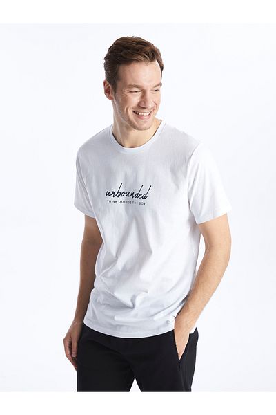 LC Waikiki Crew Neck Short Sleeve Printed Combed Cotton Men's T-Shirt