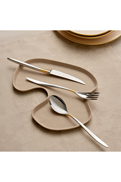 Hisar Mamba 30 Parça 6 Kişilik Çatal Kaşık Bıçak Takımı Gold