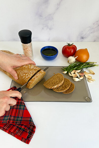 Decorita Glass Cutting Plate - Glass Cutting Board| Bronze Glass| 17cm X 29cm