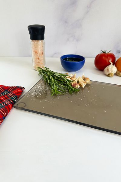 Decorita Glass Cutting Plate - Glass Cutting Board| Bronze Glass| 17cm X 29cm
