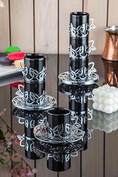 Genel Markalar Fürug Siyah 6 Kişilik Kahve Seti (368-K-S)