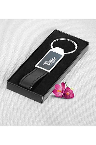 Bk Gift Kişiye Özel İsimli Metal Deri Anahtarlık (Model 4130)