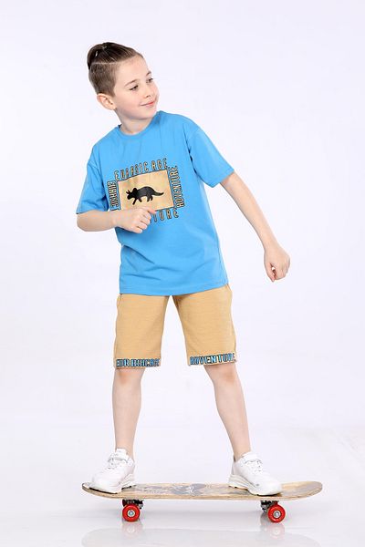 MORNIO Set de 2 tricouri și pantaloni scurți pentru băiat Vf24kmr 5100304