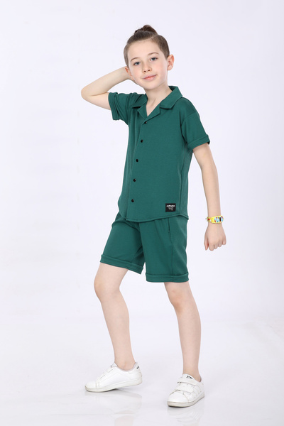 MORNIO Комплект от 2 части за момче - риза и шорти Vf24kmr5101718