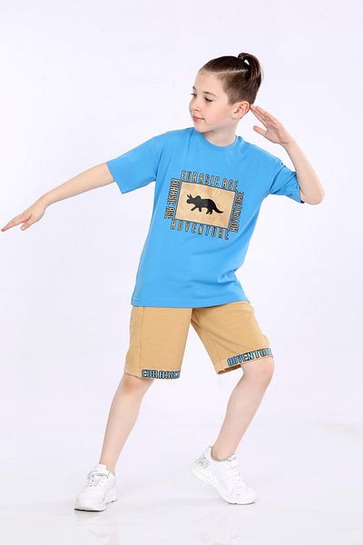MORNIO Set de 2 tricouri și pantaloni scurți pentru băiat Vf24kmr 5100304