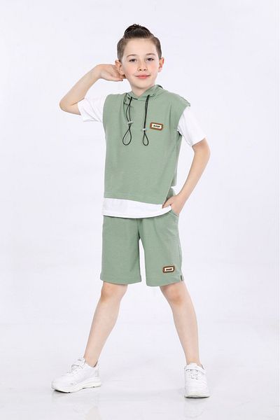 MORNIO Boy's T-shirt and Shorts 2 Piece Set Vf24kmr5103738
