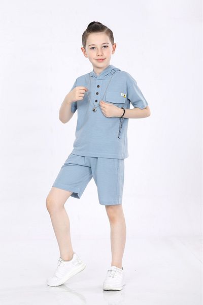 MORNIO Set de 2 tricouri și pantaloni scurți pentru băiat Vf24kmr 5103940