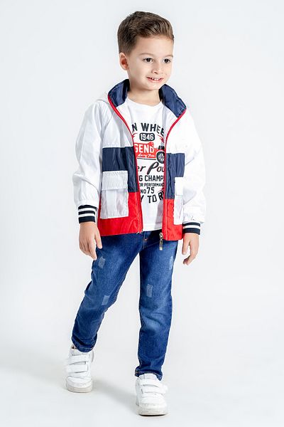 Hola Kids Boy's Raincoat-pants and T-shirt 3-Piece Set Hlk5060154