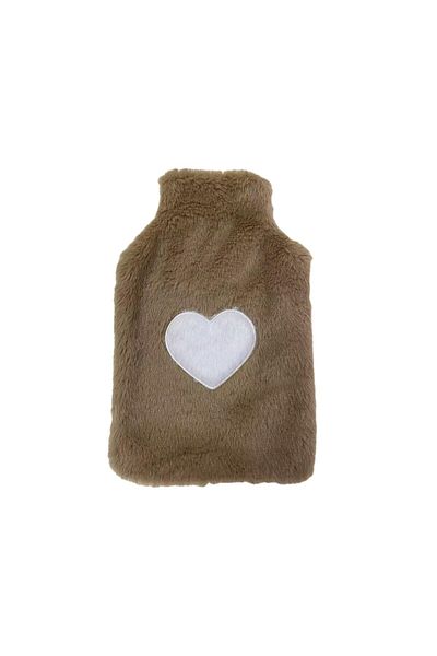 Sia HOT WATER BAG PLUSH HEART, BEIGE THERMOFOR 29x17CM 750ml